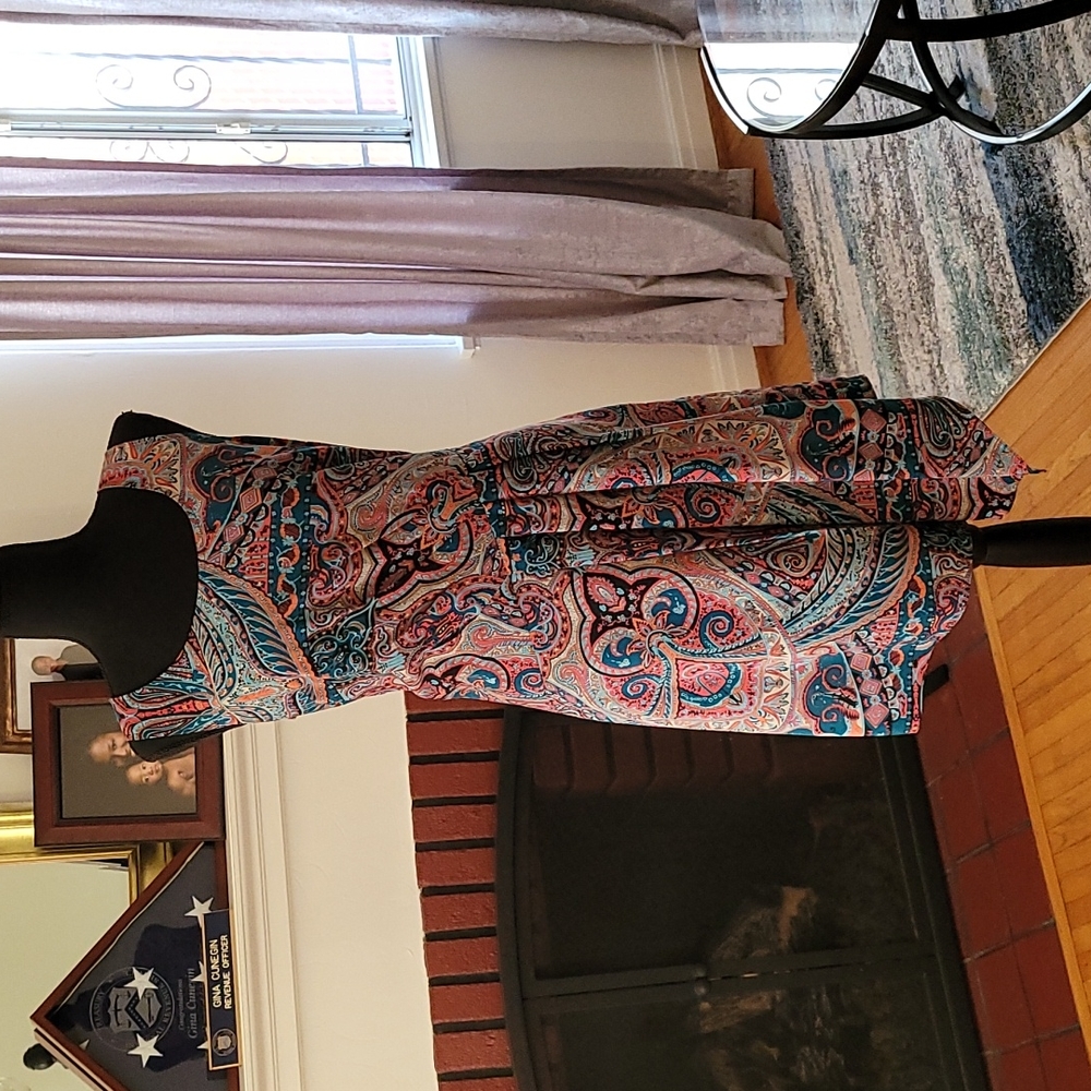 Paisley Uneven Hem Dress